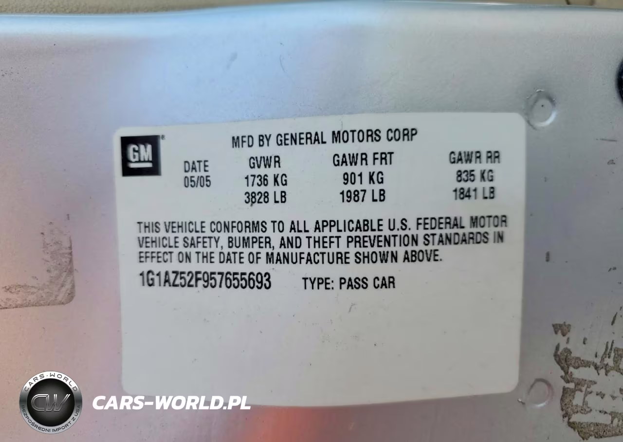 2005 Chevrolet Cobalt Lt VIN:1G1AZ52F957655693 - 12