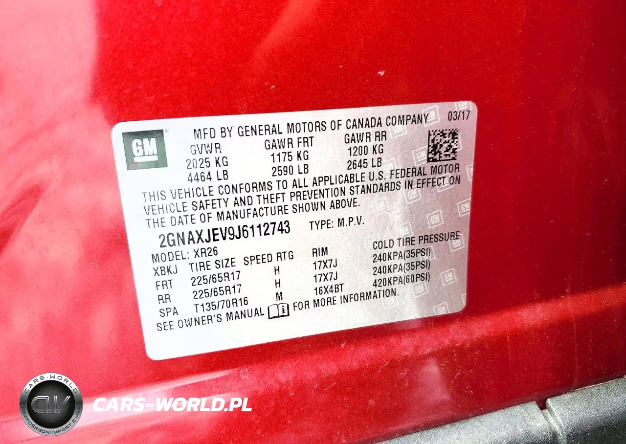 2018 Chevrolet Equinox Lt VIN:2GNAXJEV9J6112743 - 12
