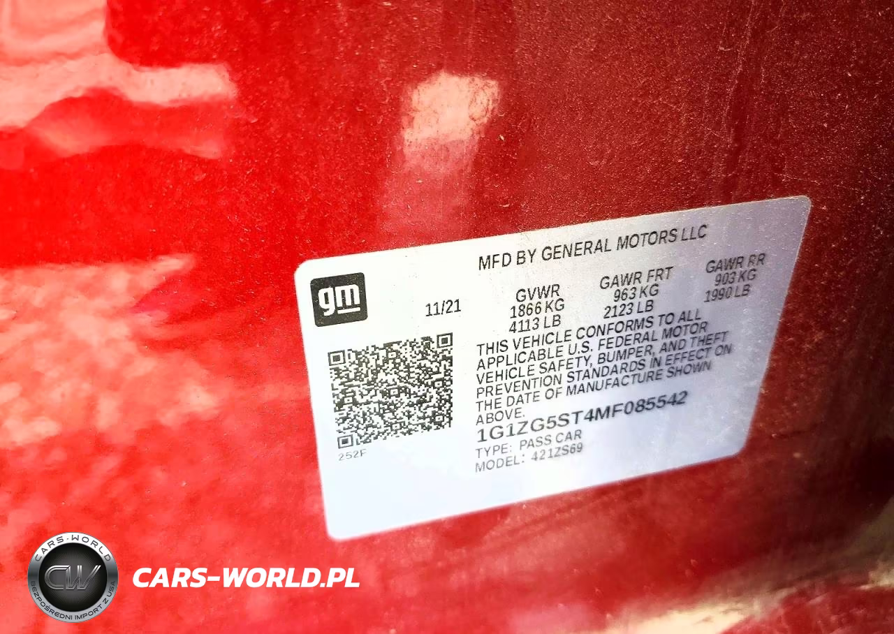 2021 Chevrolet Malibu Rs VIN:1G1ZG5ST4MF085542 - 12