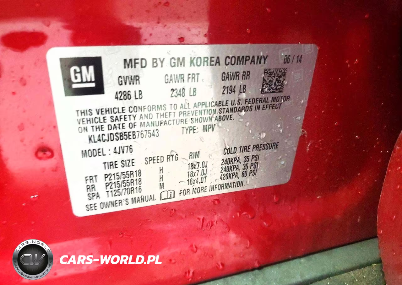 2014 Buic Encore VIN:KL4CJDSB5EB767543 - 14