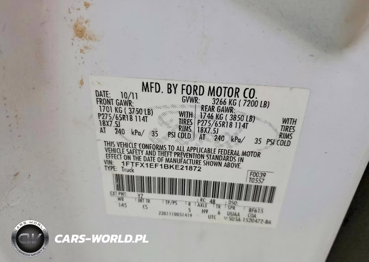 2011 Ford F150 Super Cab VIN:1FTFX1EF1BKE21872 - 12