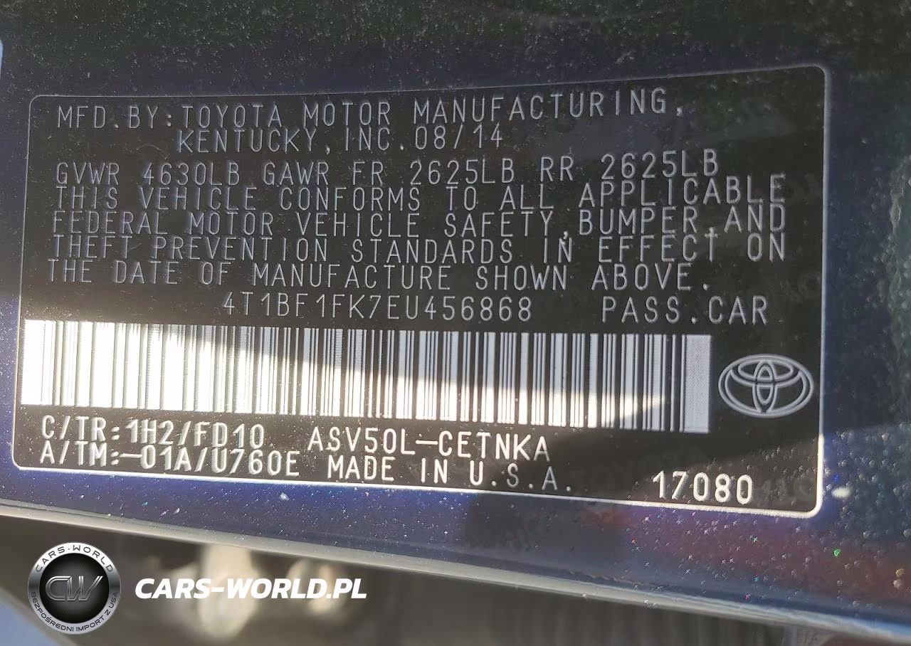 2014 Toyota Camry Le VIN:4T1BF1FK7EU456868 - 13