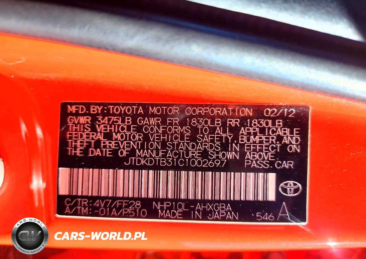 2012 Toyota Prius C Three VIN:JTDKDTB31C1002697 - 13