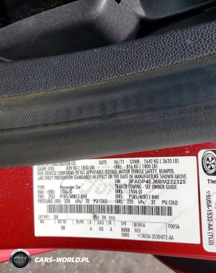 2011 Ford Fiesta Se VIN:3FADP4EJ8BM232325 - 12