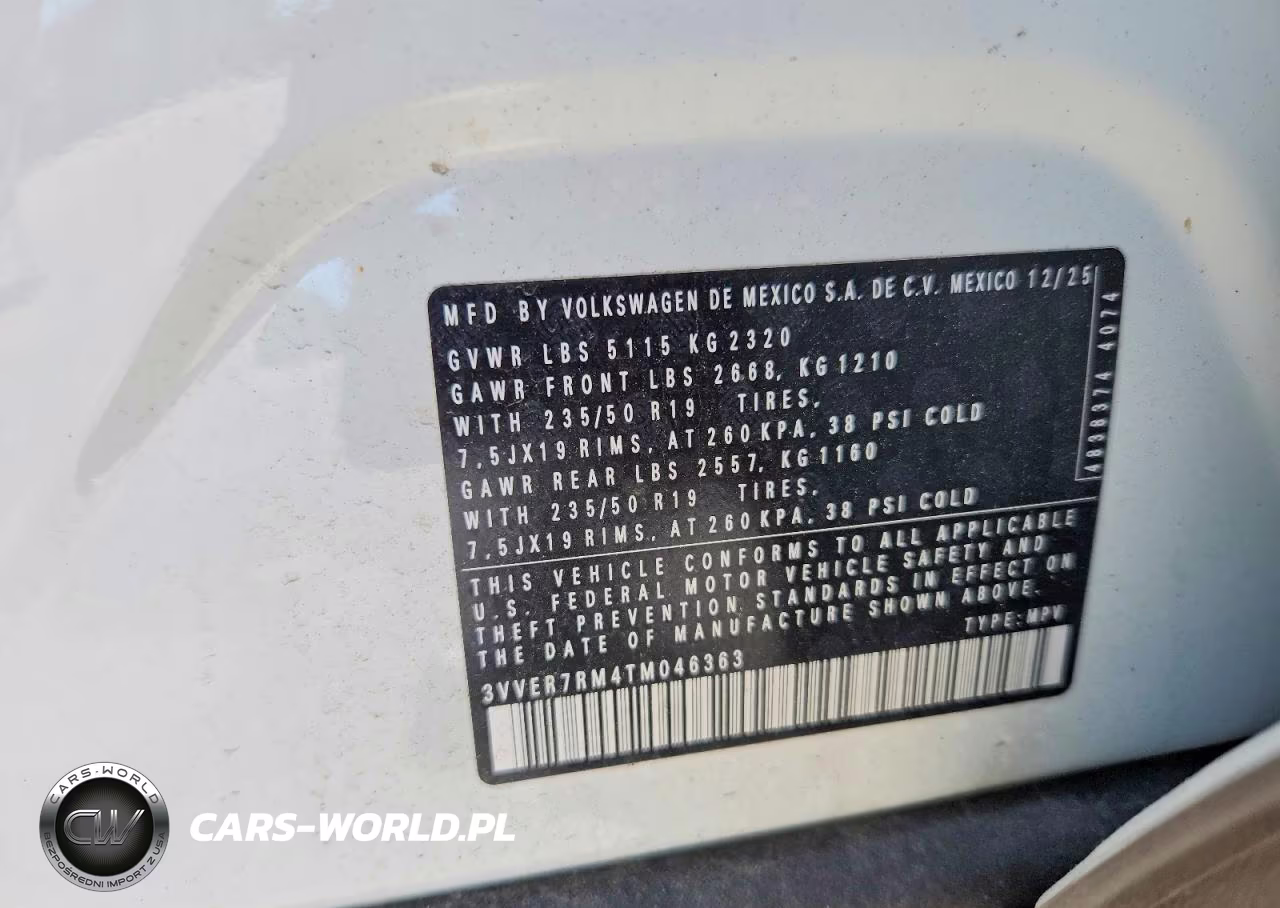 2026 Volkswagen Tiguan Se VIN:3VVER7RM4TM046363 - 13