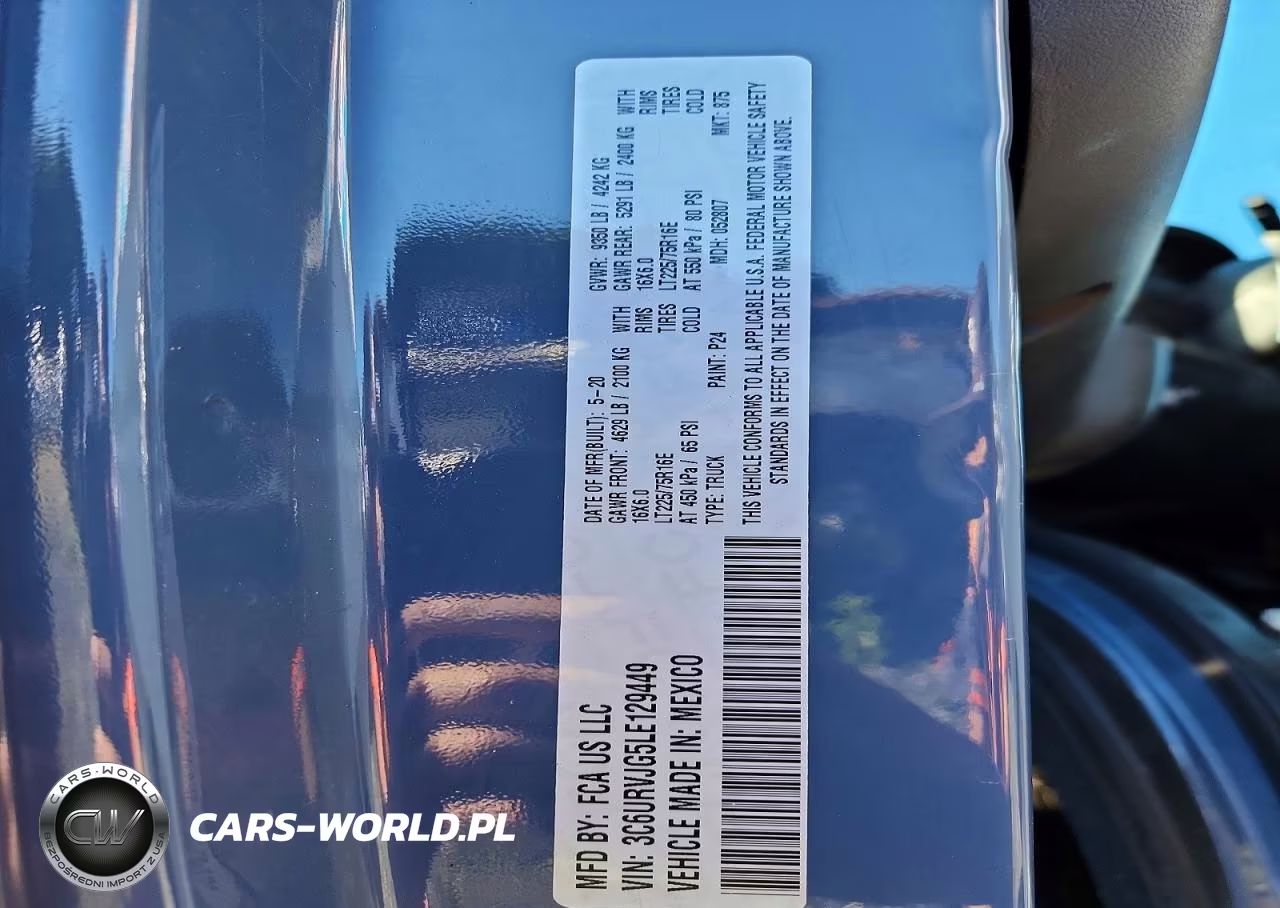 2020 Ram Promaster 3500 Delivery Van VIN:3C6URVJG5LE129449 - 13