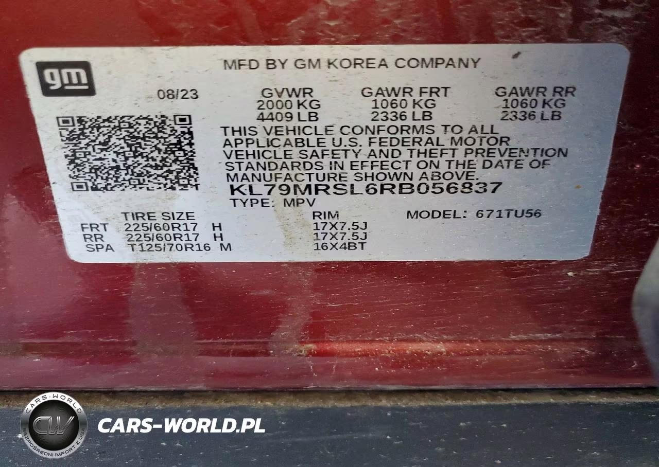 2024 Chevrolet Trailblazer Lt VIN:KL79MRSL6RB056837 - 13