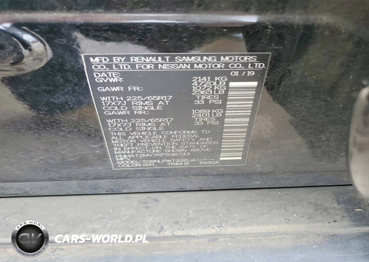2019 Nissan Rogue S VIN:KNMAT2MV7KP536743 - 13