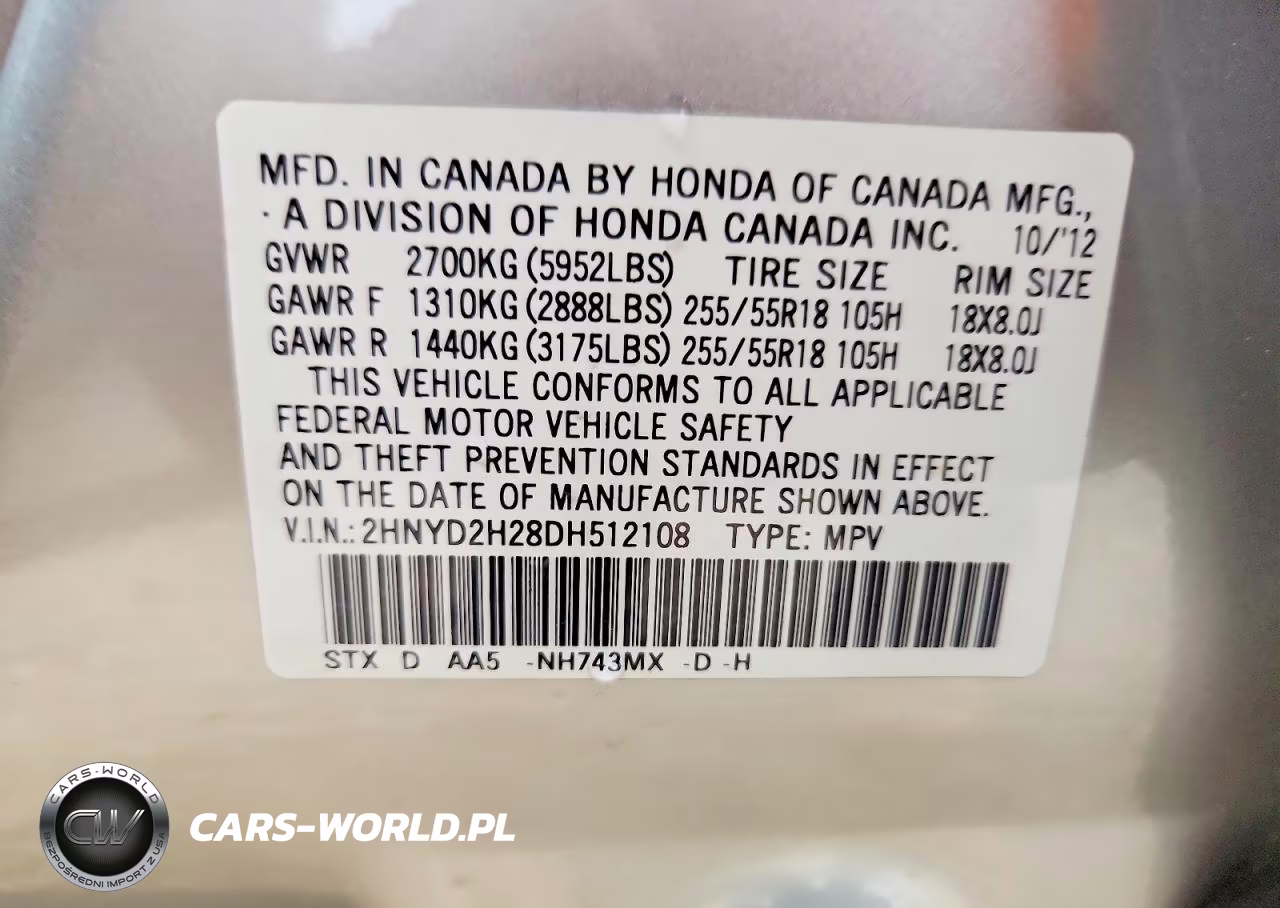 2013 Acura Mdx VIN:2HNYD2H28DH512108 - 13
