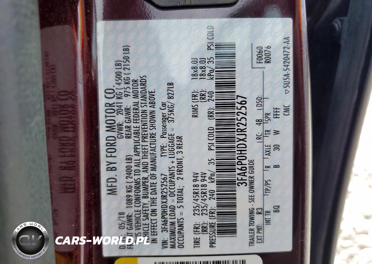 2018 Ford Fusion Se VIN:3FA6P0HDXJR252567 - 12