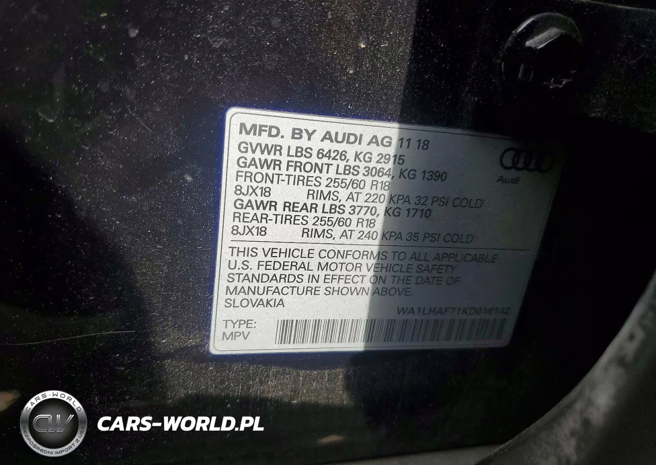 2019 Audi Q7 Premium Plus VIN:WA1LHAF71KD018142 - 13