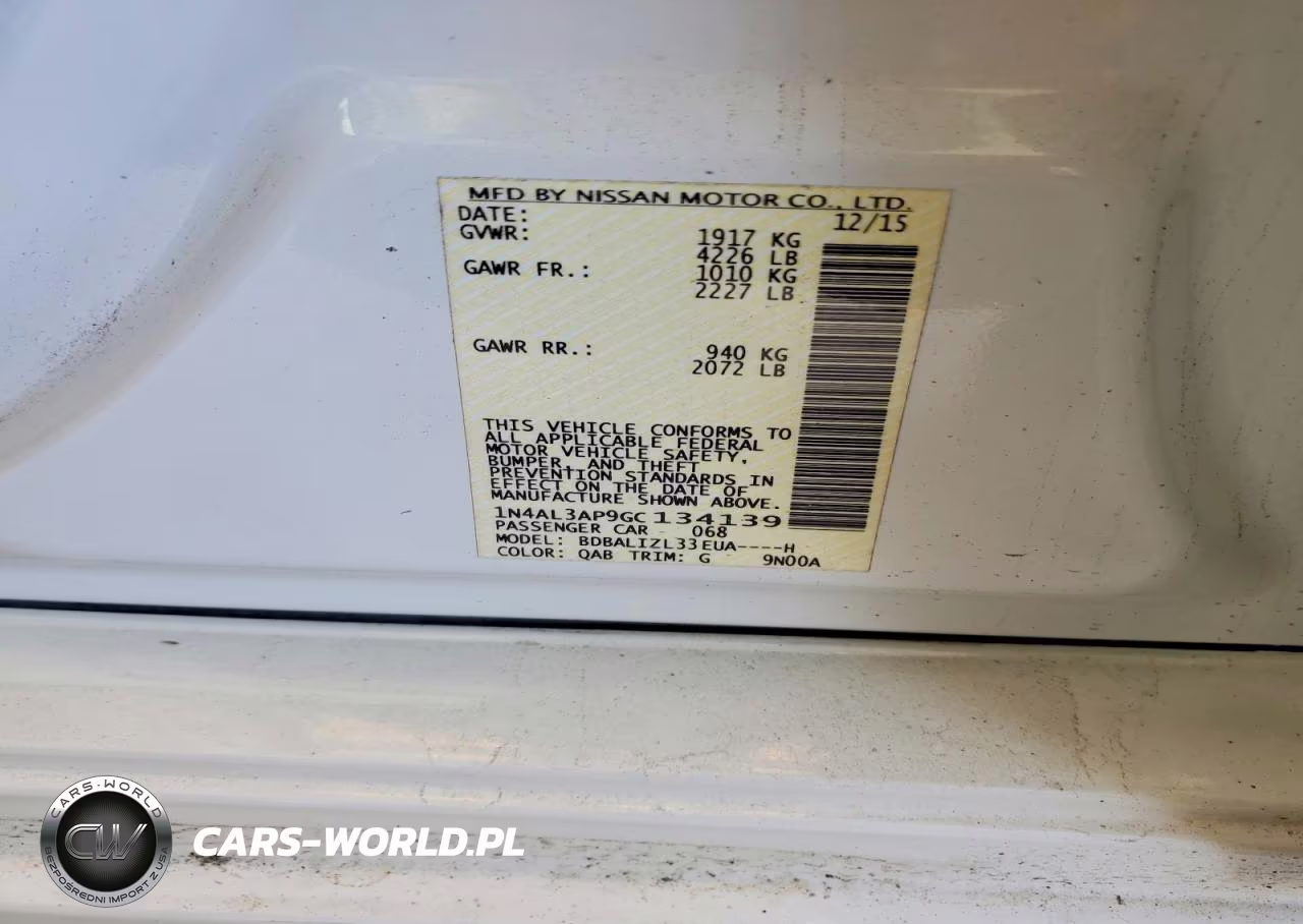 2016 Nissan Altima 2.5 Sv VIN:1N4AL3AP9GC134139 - 12