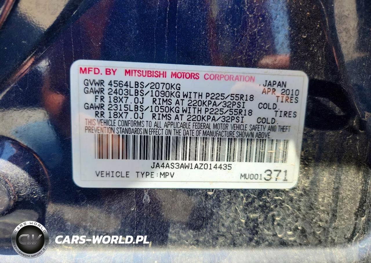 2010 Mitsubishi Outlander Se VIN:JA4AS3AW1AZ014435 - 12