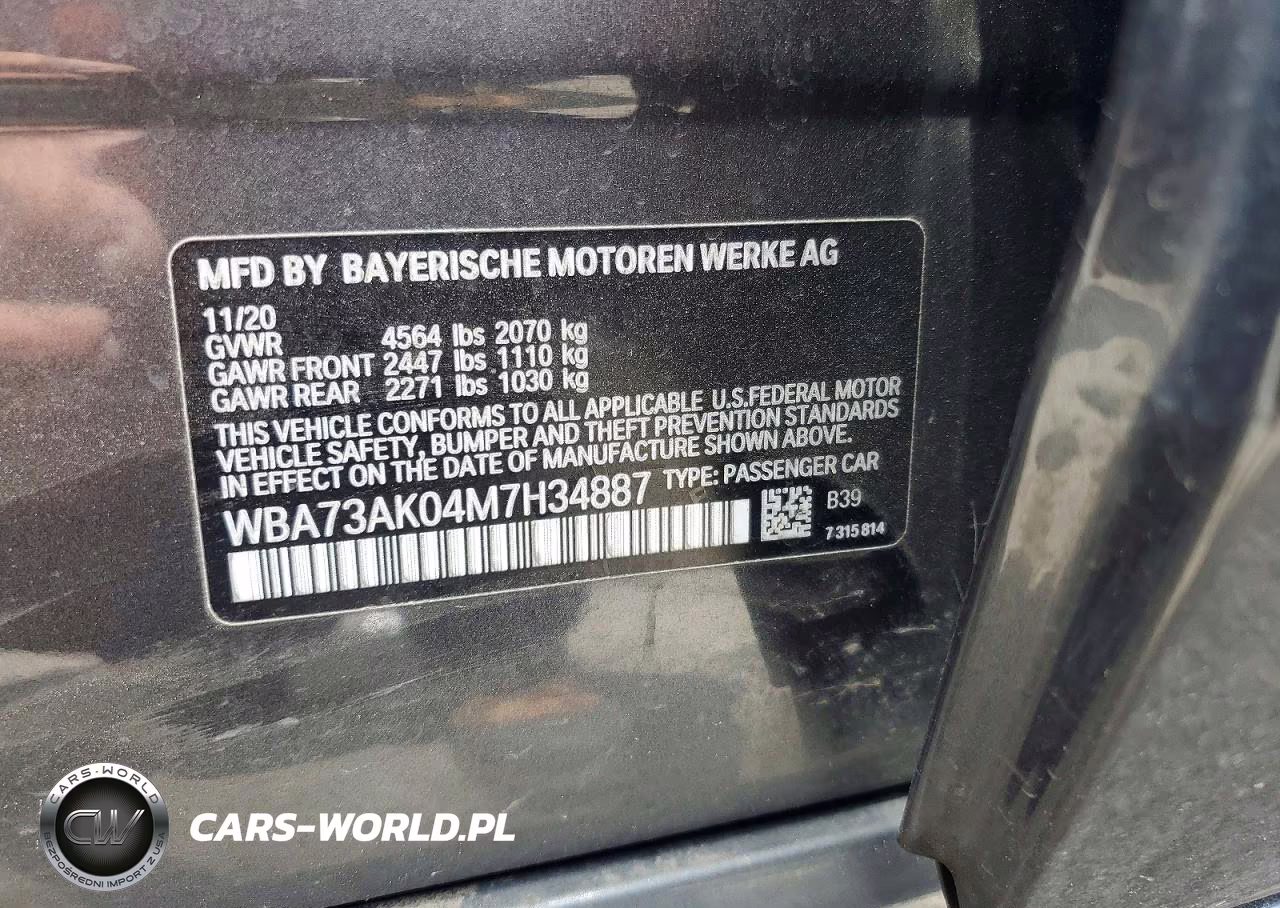 2021 BMW 228Xi VIN:WBA73AK04M7H34887 - 12