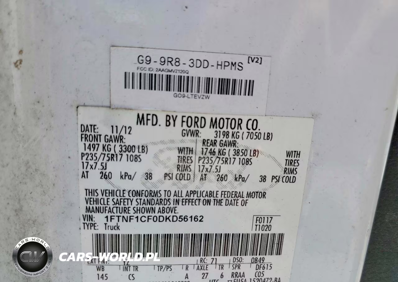 2013 Ford F150 VIN:1FTNF1CF0DKD56162 - 12