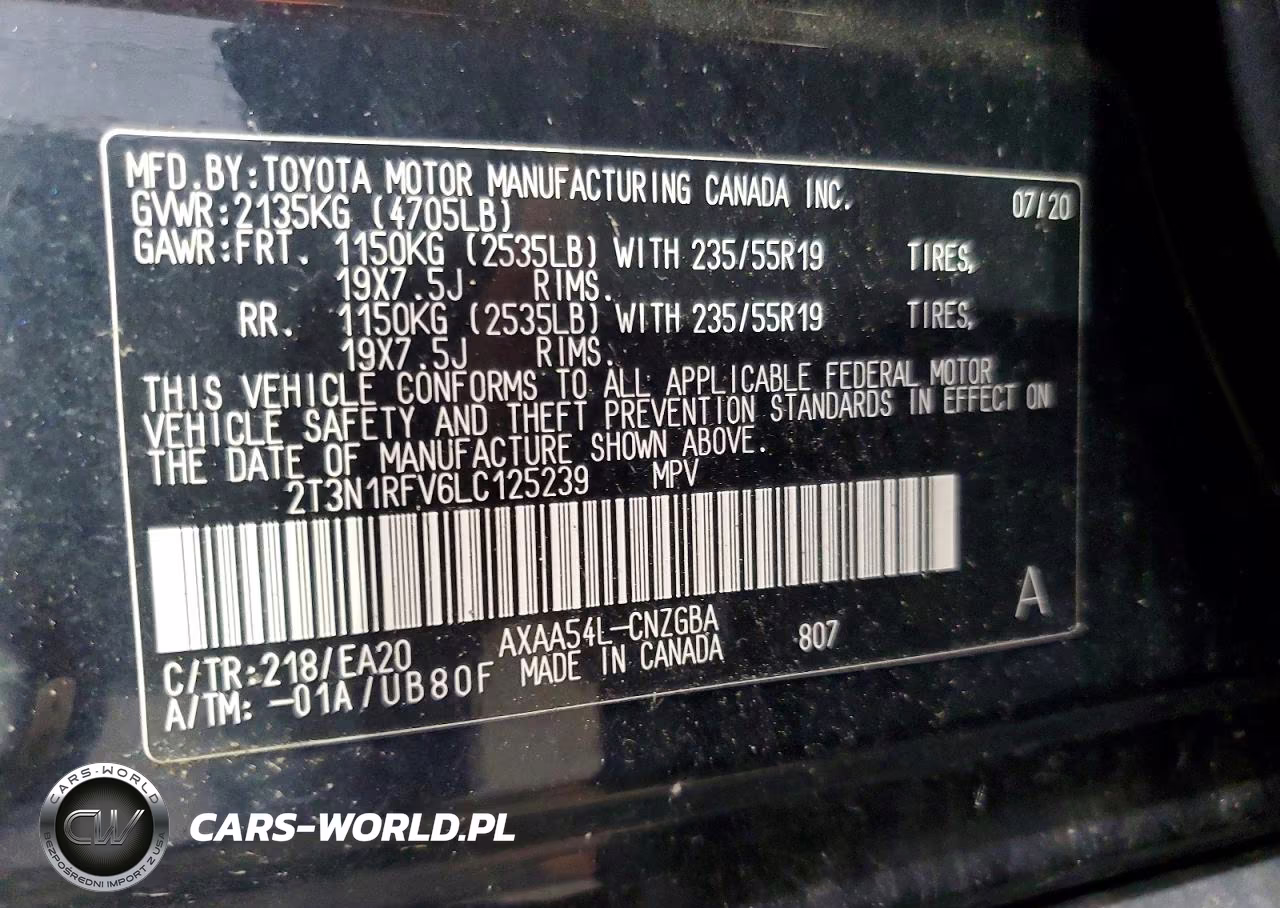 2020 Toyota Rav4 Limited VIN:2T3N1RFV6LC125239 - 13