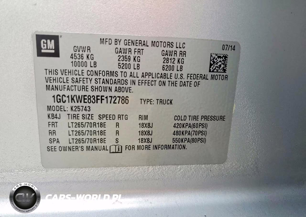 2015 Chevrolet Silverado K2500 Heavy Duty Ltz VIN:1GC1KWE83FF172786 - 12