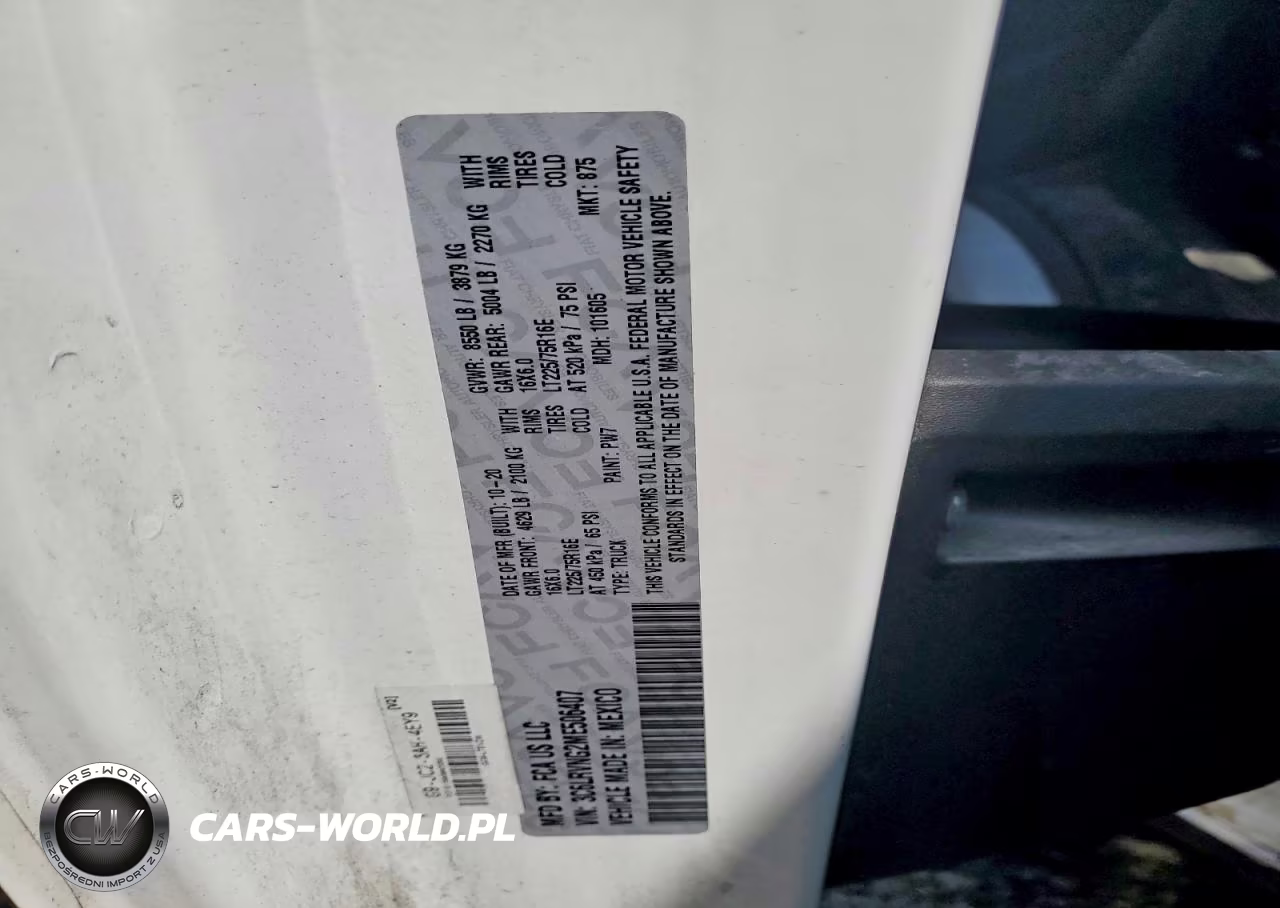2021 Ram Promaster 1500 1500 Standard VIN:3C6LRVNG2ME506407 - 13