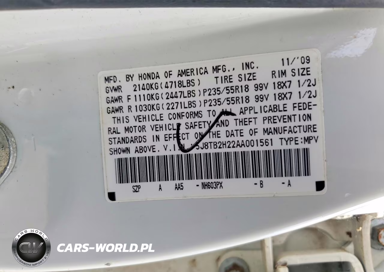 2010 Acura Rdx VIN:5J8TB2H22AA001561 - 12