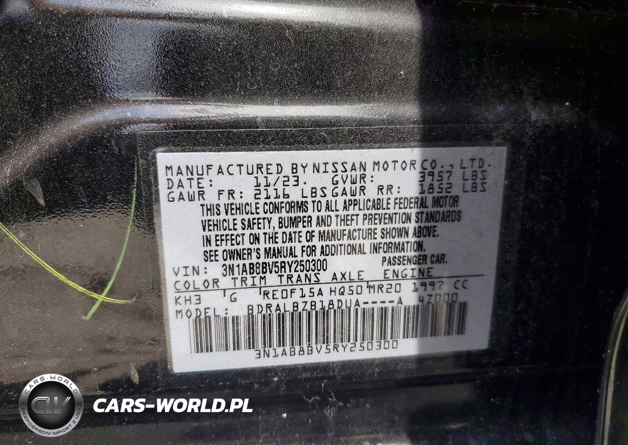 2024 Nissan Sentra S VIN:3N1AB8BV5RY250300 - 12