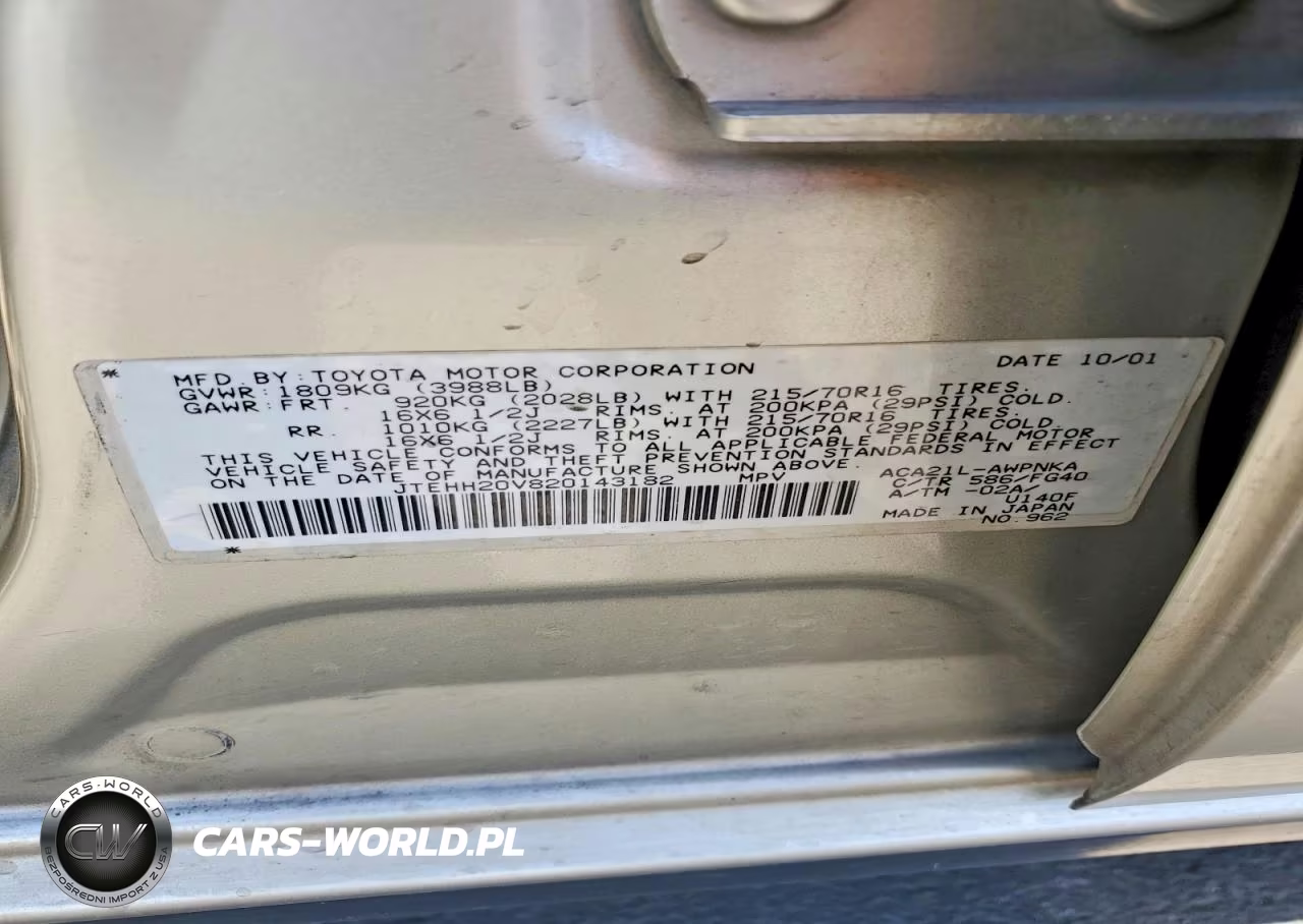 2002 Toyota Rav4 Base VIN:JTEHH20V820143182 - 12