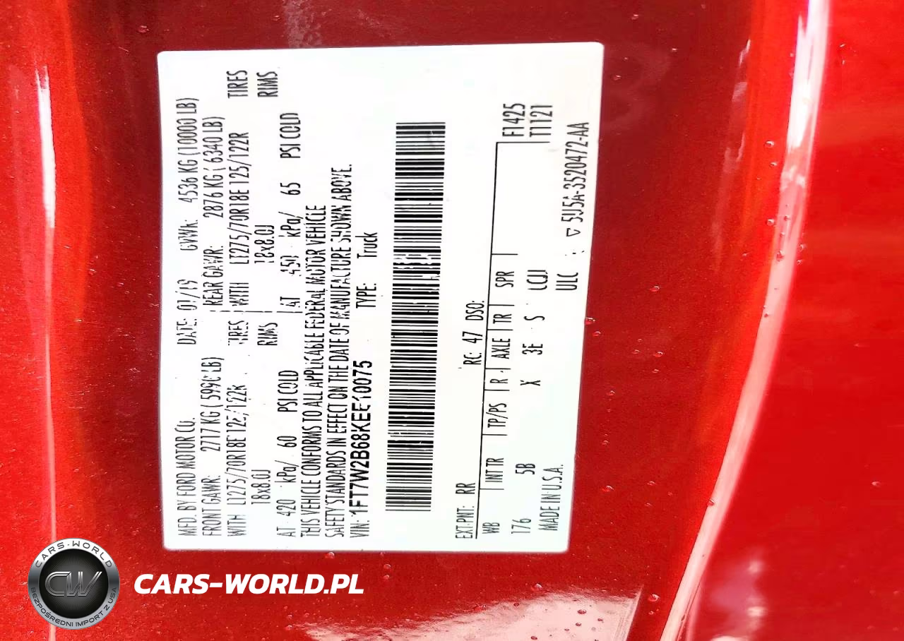 2019 Ford F250 Super Duty VIN:1FT7W2B68KEE10075 - 12