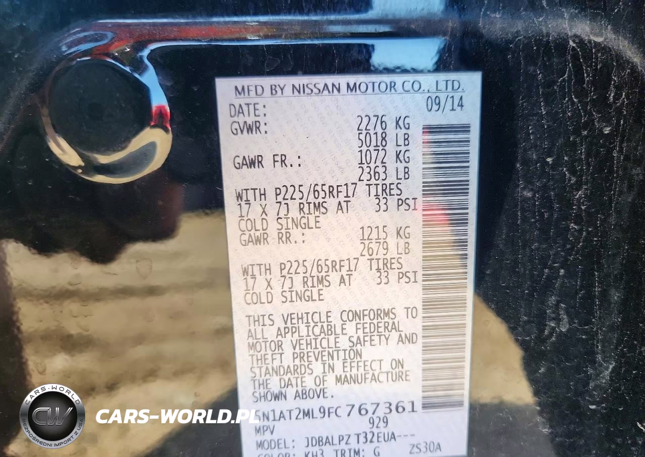 2015 Nissan Rogue S VIN:5N1AT2ML9FC767361 - 12