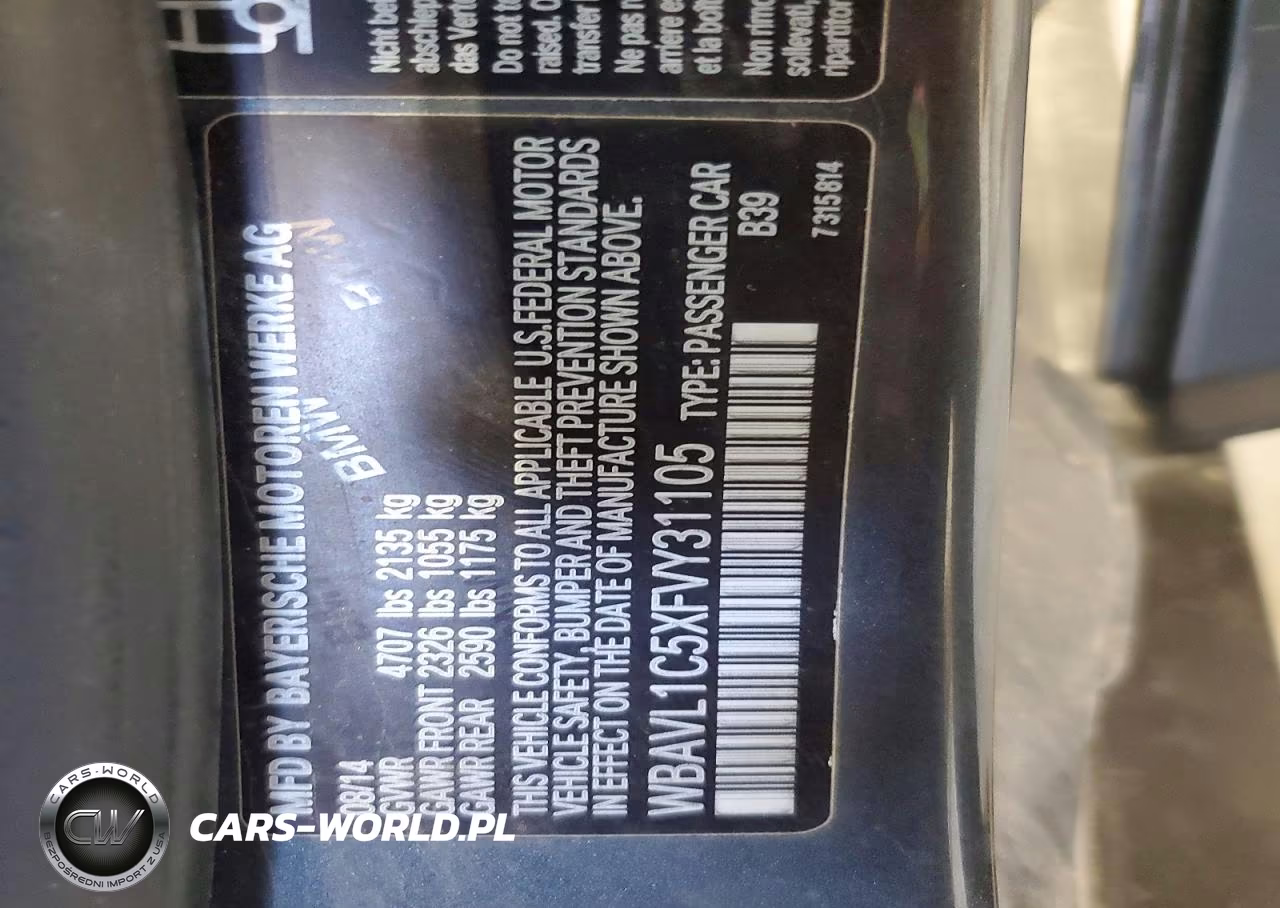 2015 BMW X1 xDrive28I VIN:WBAVL1C5XFVY31105 - 12