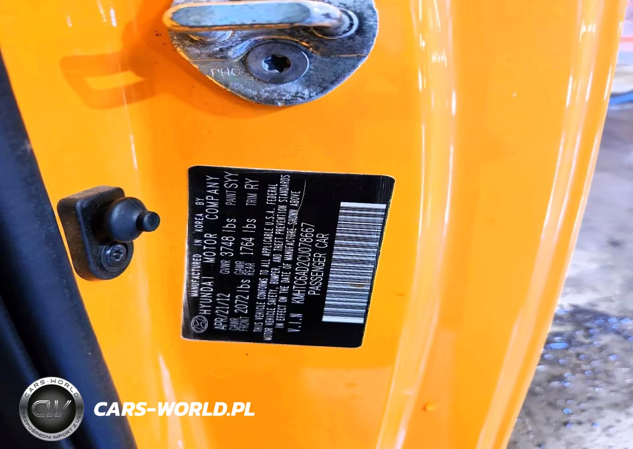 2012 Hyundai Veloster Base VIN:KMHTC6AD2CU078667 - 12