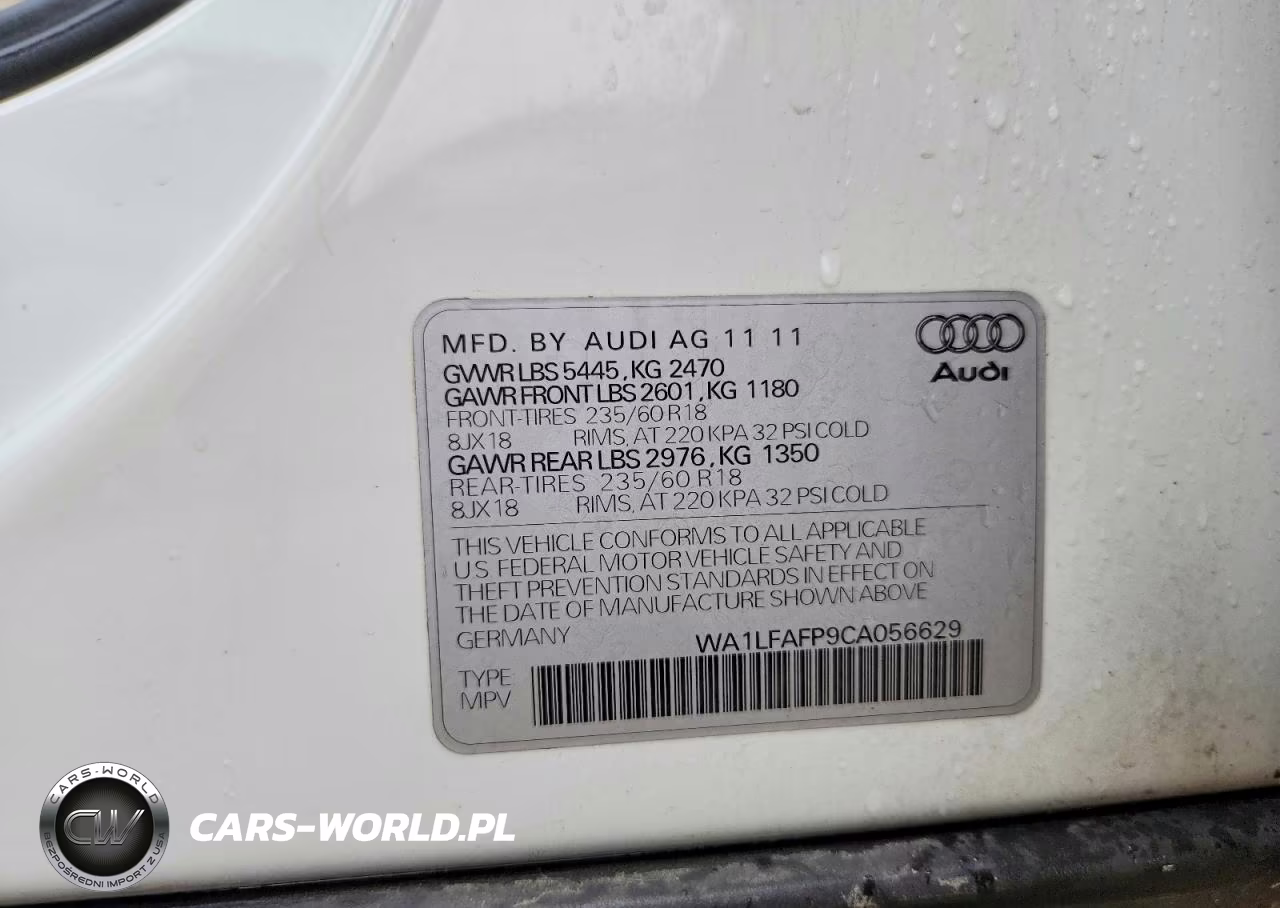 2012 Audi Q5 Premium Plus VIN:WA1LFAFP9CA056629 - 13