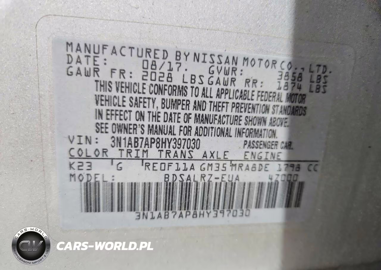 2017 Nissan Sentra Sr VIN:3N1AB7AP8HY397030 - 13