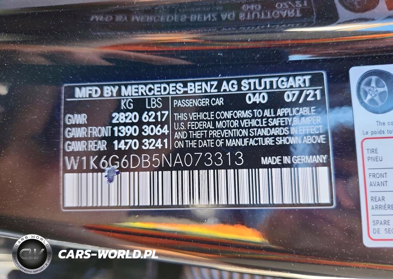 2022 Mercedes-Benz S 500 4Matic VIN:W1K6G6DB5NA073313 - 12