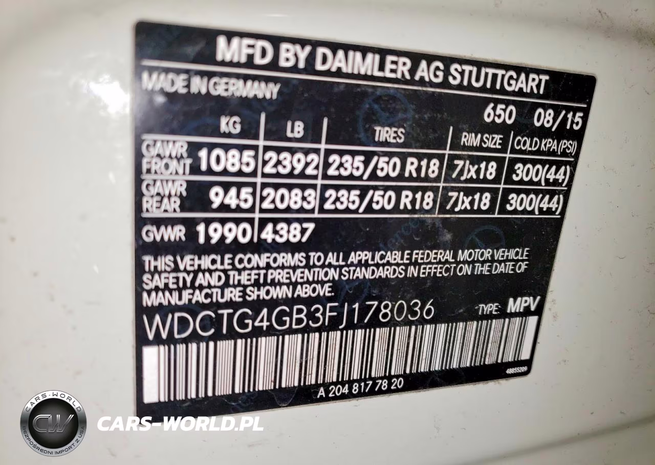 2015 Mercedes-Benz Gla 250 4Matic VIN:WDCTG4GB3FJ178036 - 13