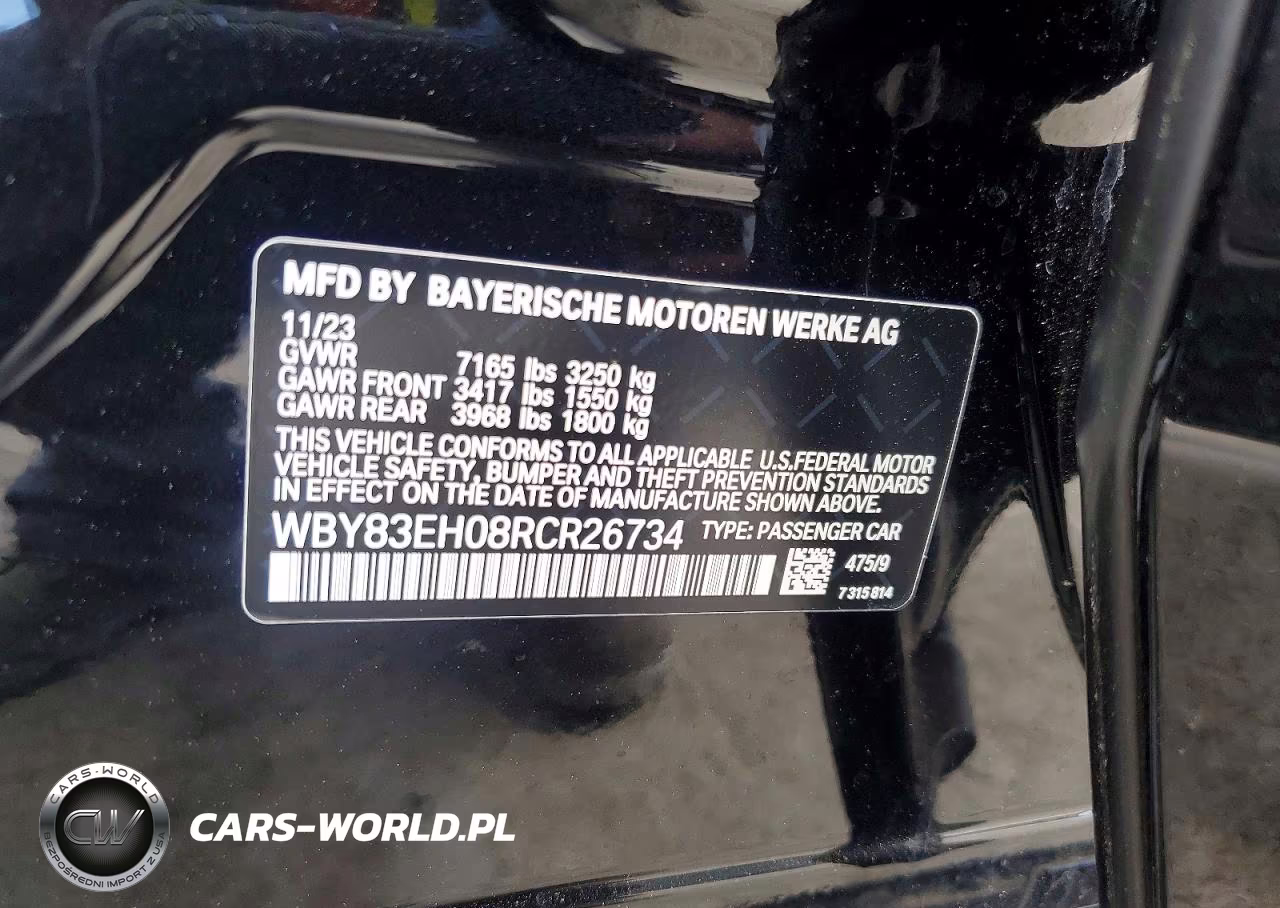2024 BMW I7 M70 VIN:WBY83EH08RCR26734 - 12