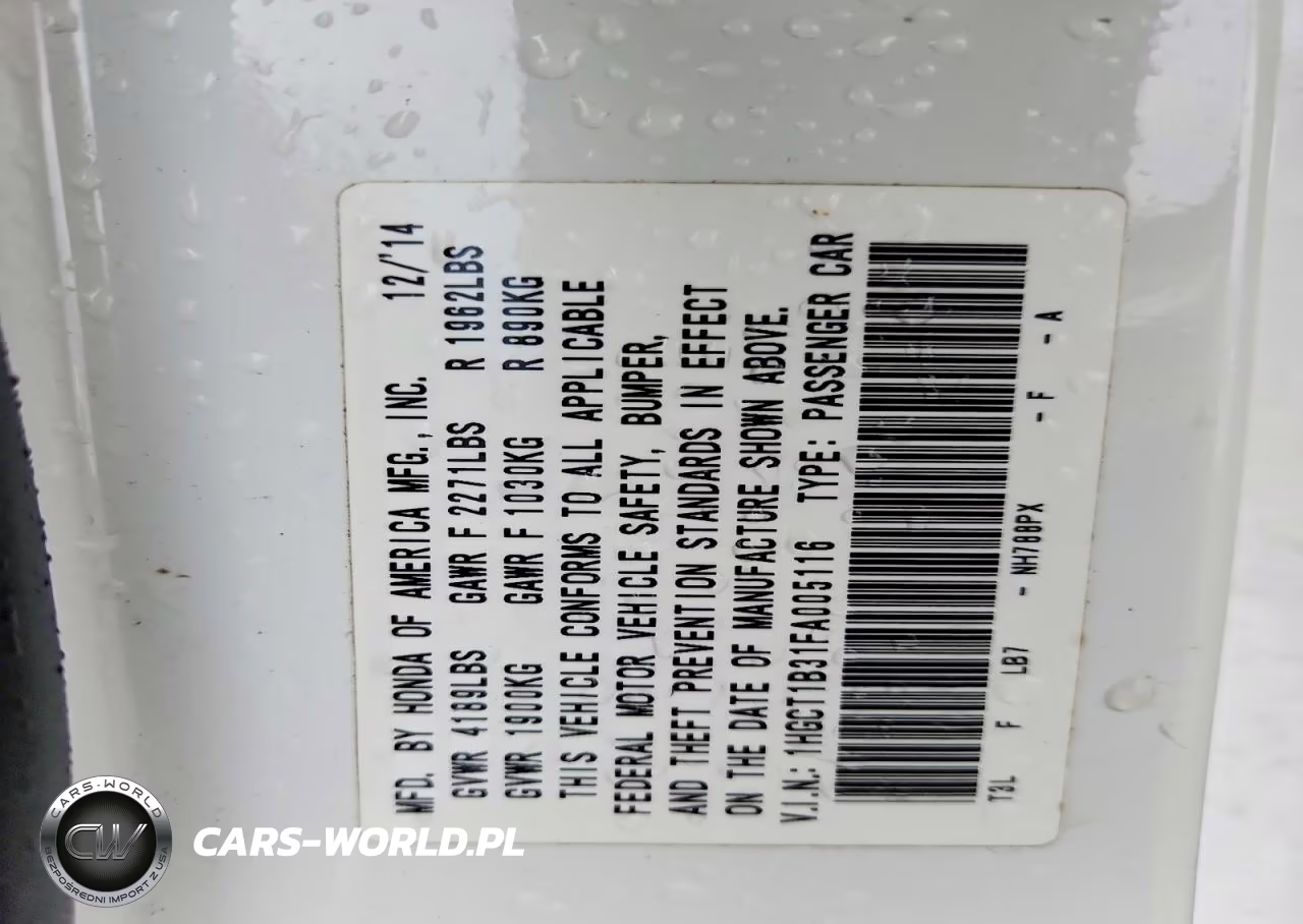 2015 Honda Accord Lx-S VIN:1HGCT1B31FA005116 - 13