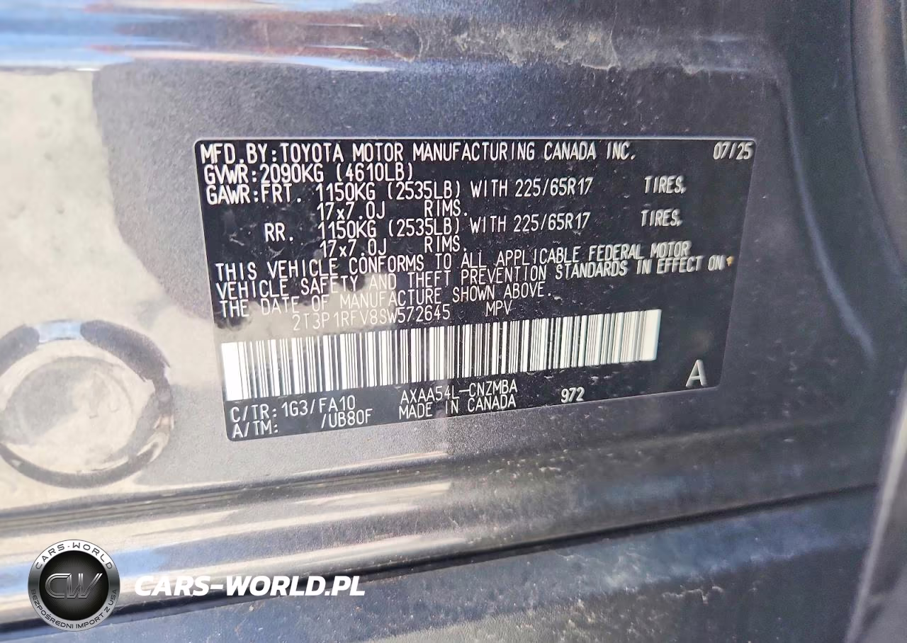 2025 Toyota Rav4 Xle VIN:2T3P1RFV8SW572645 - 14