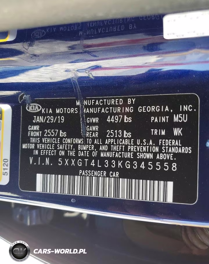 2019 Kia Optima Lx VIN:5XXGT4L33KG345558 - 12
