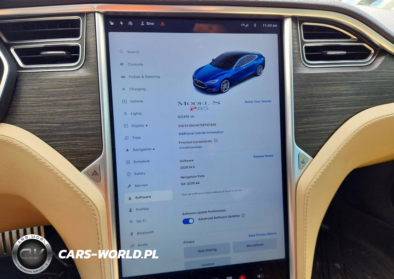 2014 Tesla Model S VIN:5YJSA1H17EFP47435 - 9