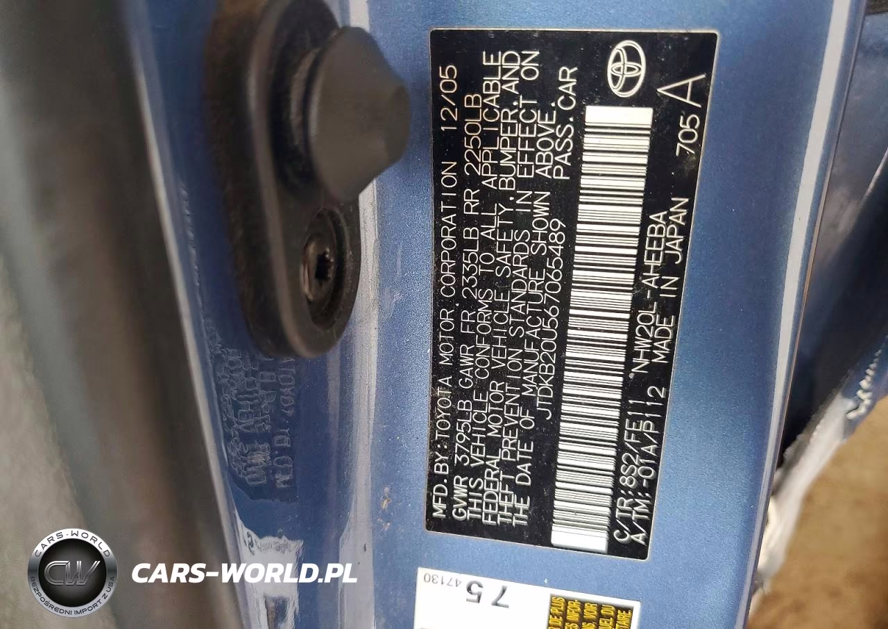 2006 Toyota Prius Base VIN:JTDKB20U567065489 - 12