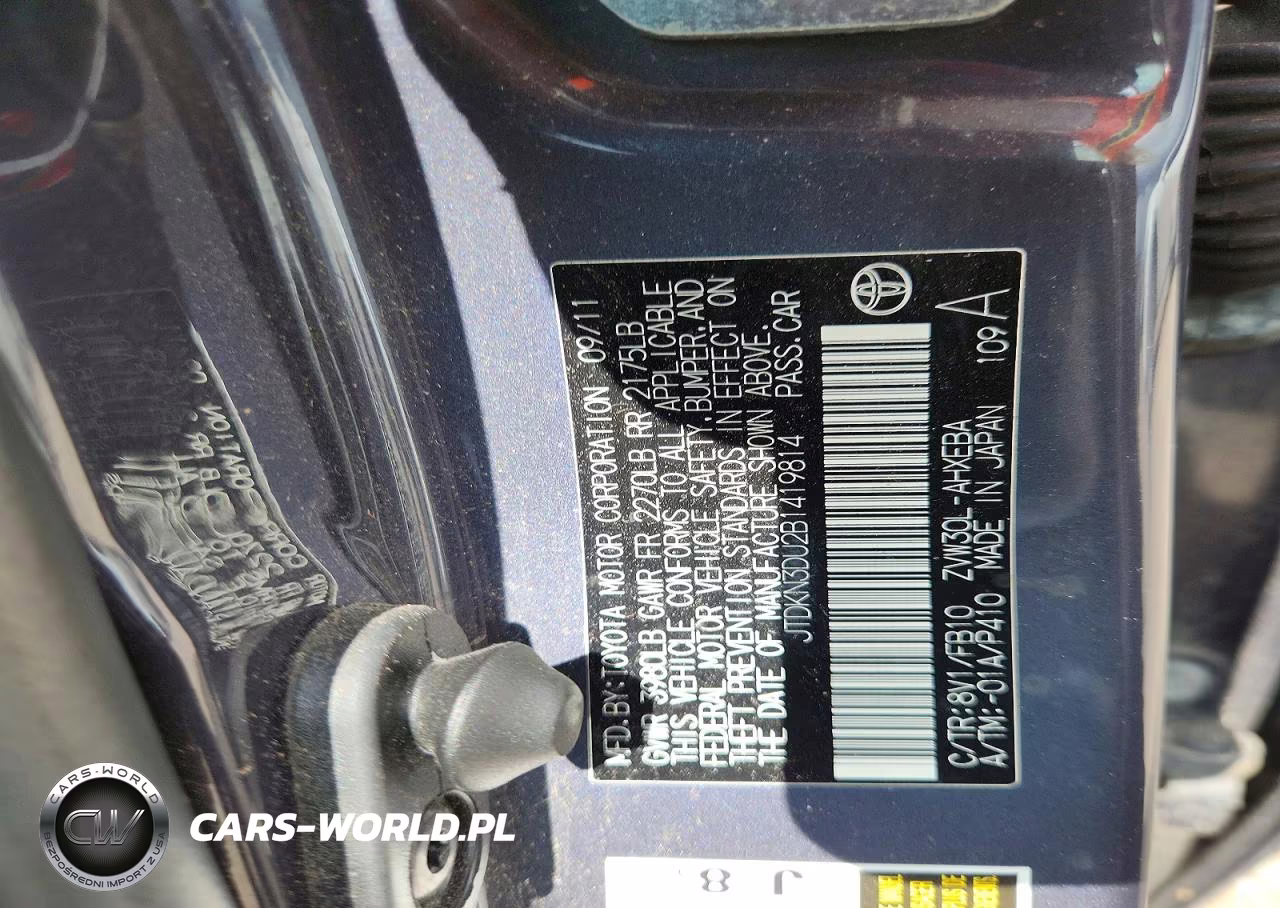 2011 Toyota Prius Two VIN:JTDKN3DU2B1419814 - 12