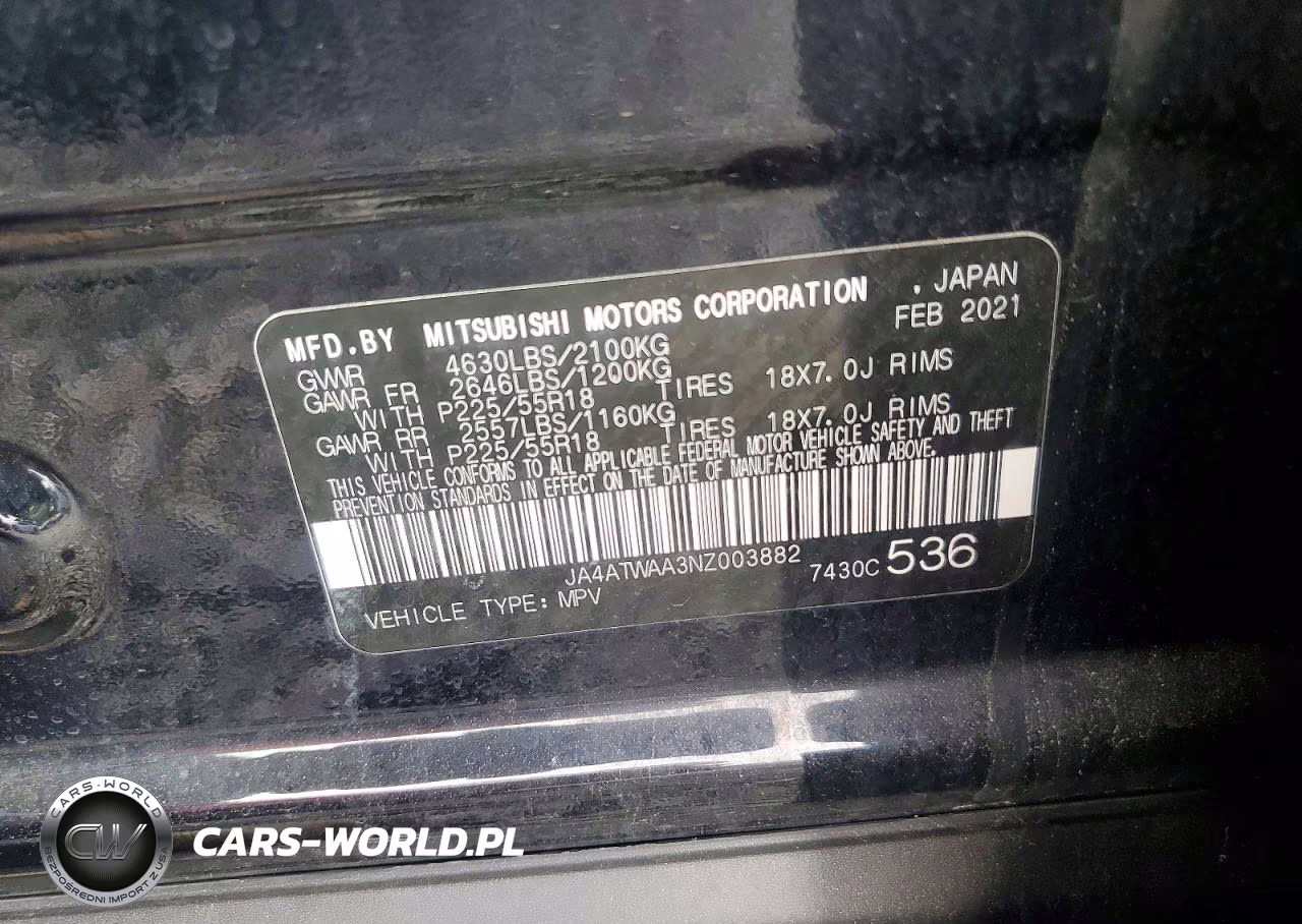 2022 Mitsubishi Eclipse Cross Se VIN:JA4ATWAA3NZ003882 - 13
