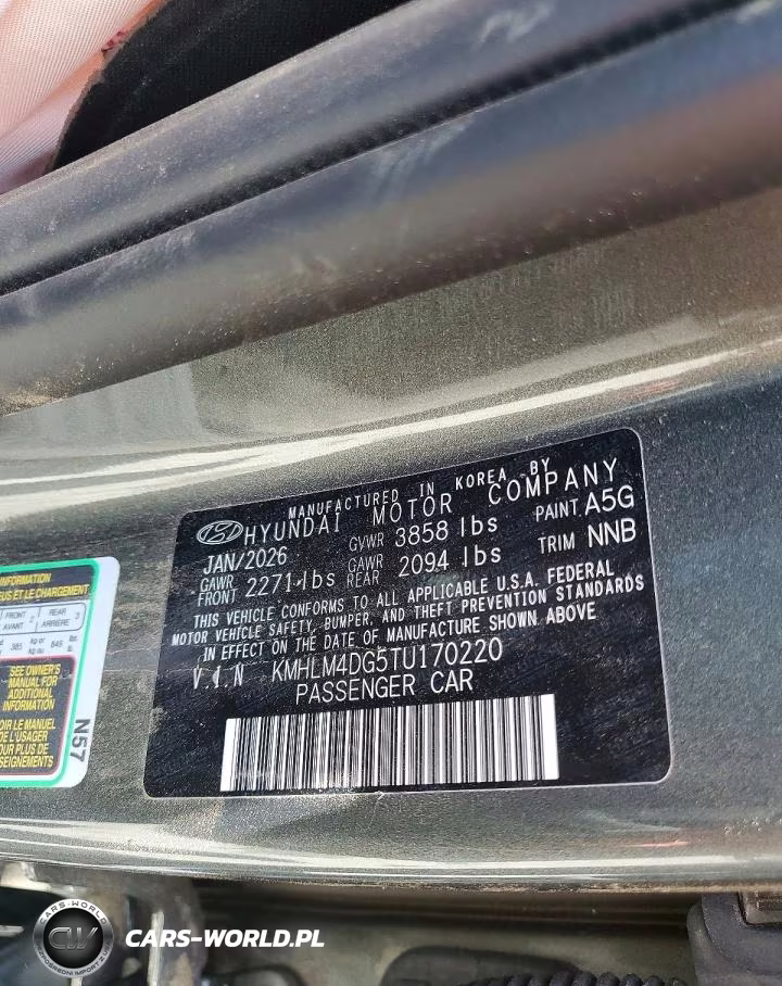 2026 Hyundai Elantra Sel Sport VIN:KMHLM4DG5TU170220 - 12