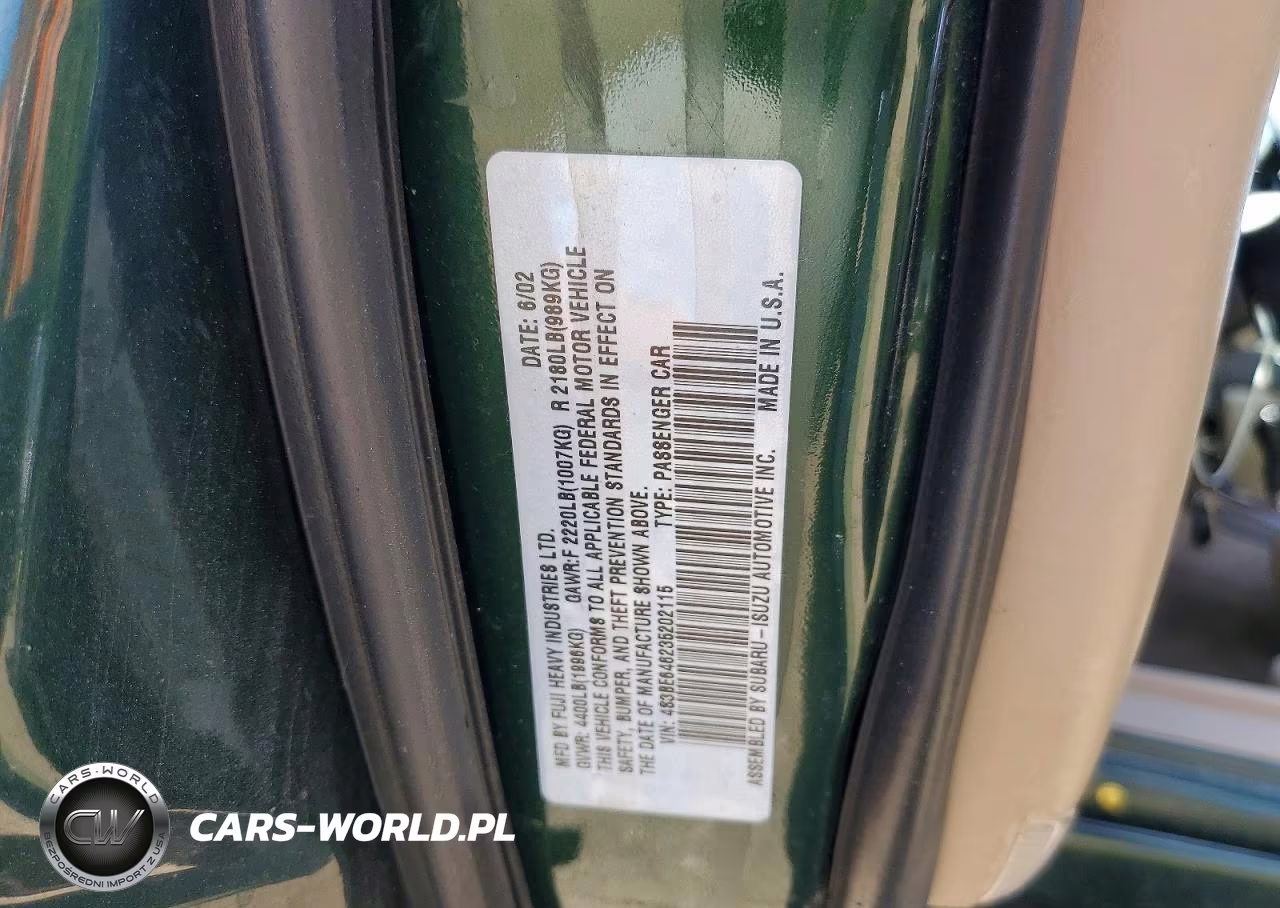 2003 Subaru Legacy Gt VIN:4S3BE646235202115 - 12