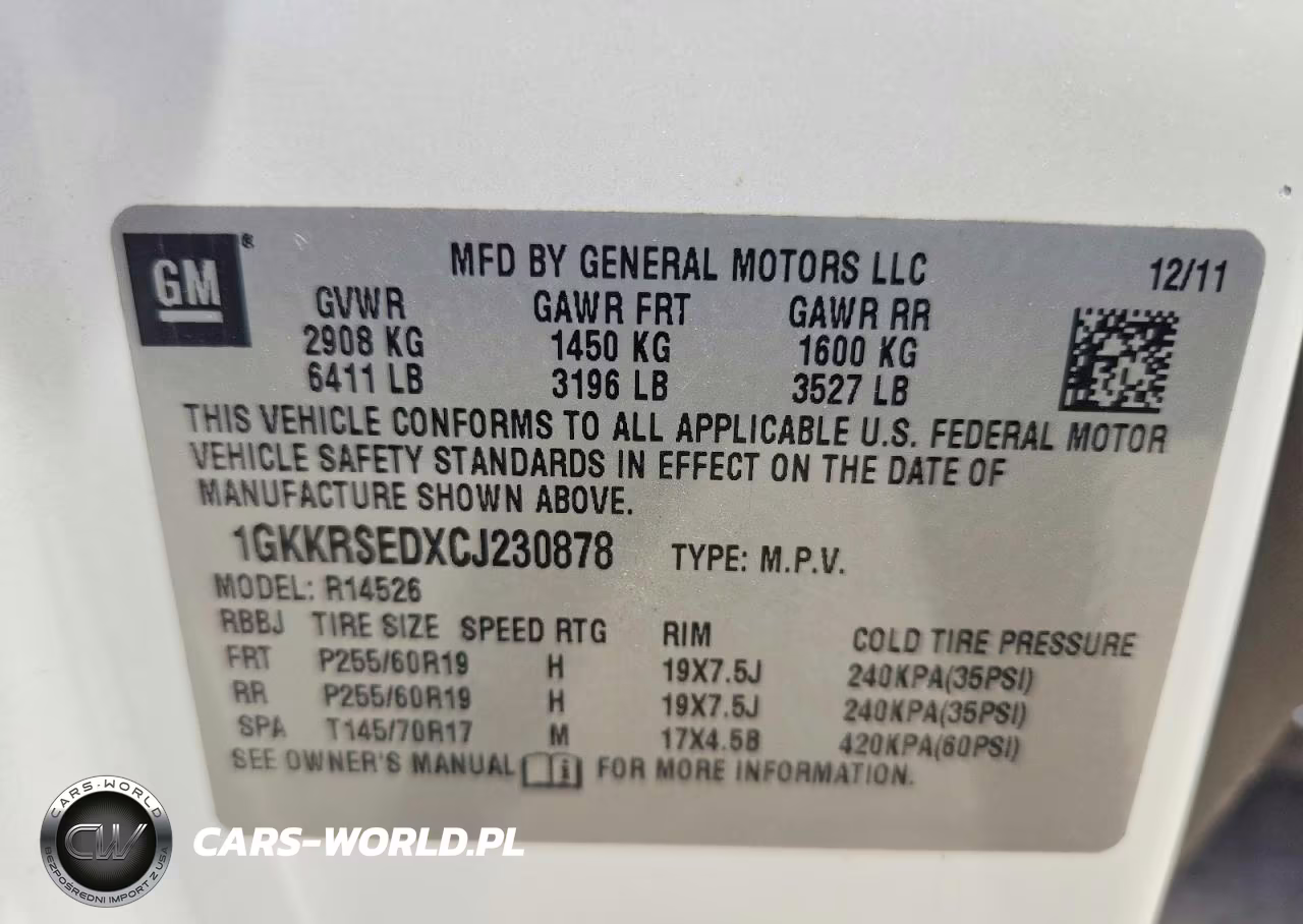 2012 GMC Acadia Slt-2 VIN:1GKKRSEDXCJ230878 - 14
