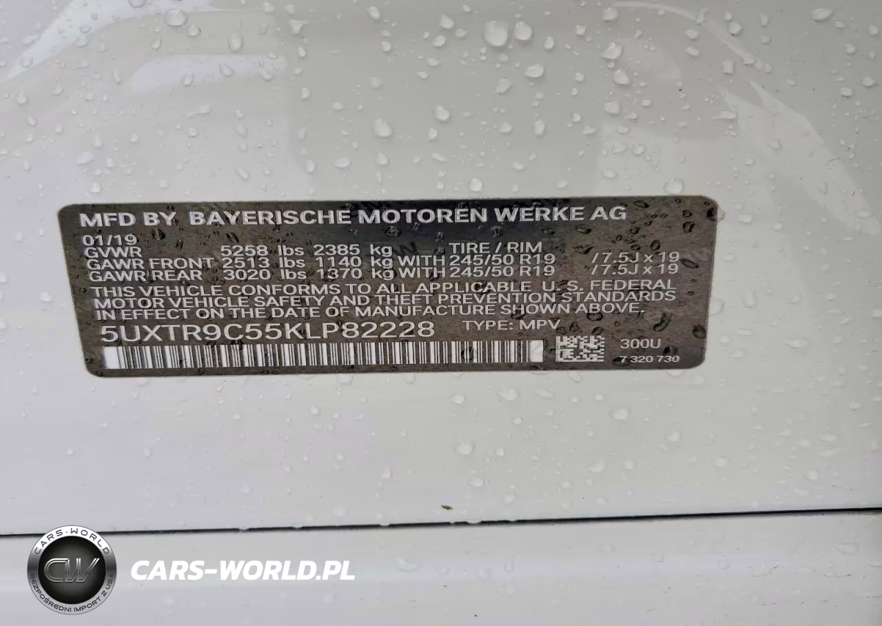 2019 BMW X3 xDrive30I VIN:5UXTR9C55KLP82228 - 13