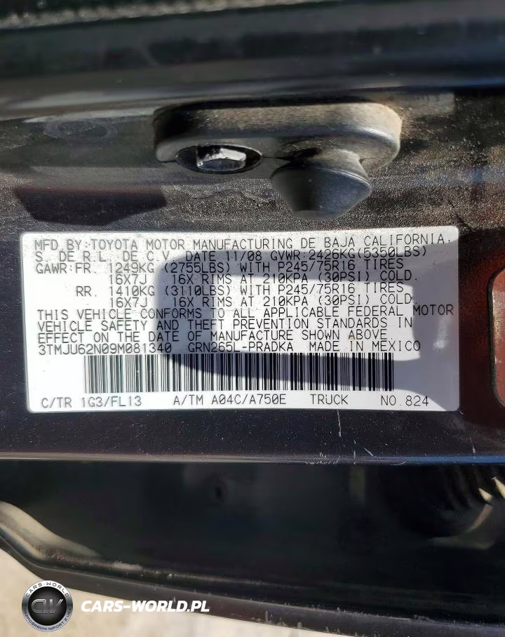 2009 Toyota Tacoma Double Cab Prerunner VIN:3TMJU62N09M081340 - 12