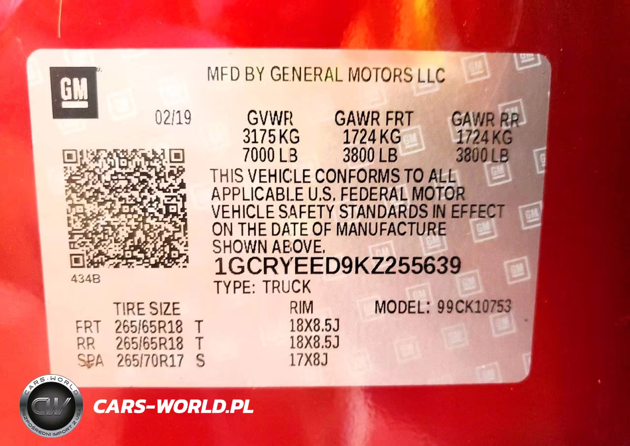 2019 Chevrolet Silverado K1500 Rst VIN:1GCRYEED9KZ255639 - 12