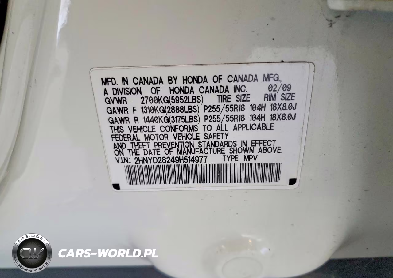 2009 Acura Mdx VIN:2HNYD28249H514977 - 14