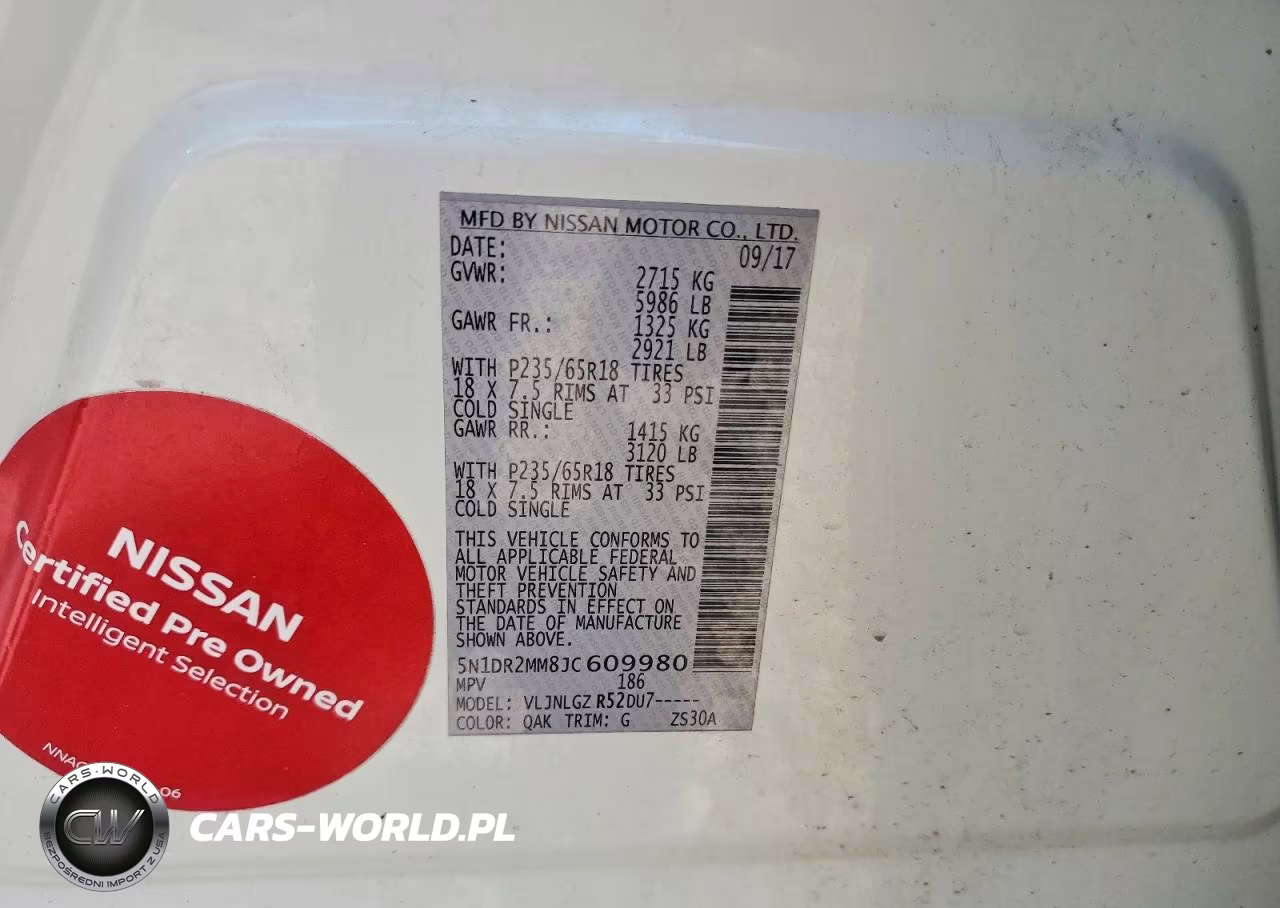 2018 Nissan Pathfinder Sl VIN:5N1DR2MM8JC609980 - 13