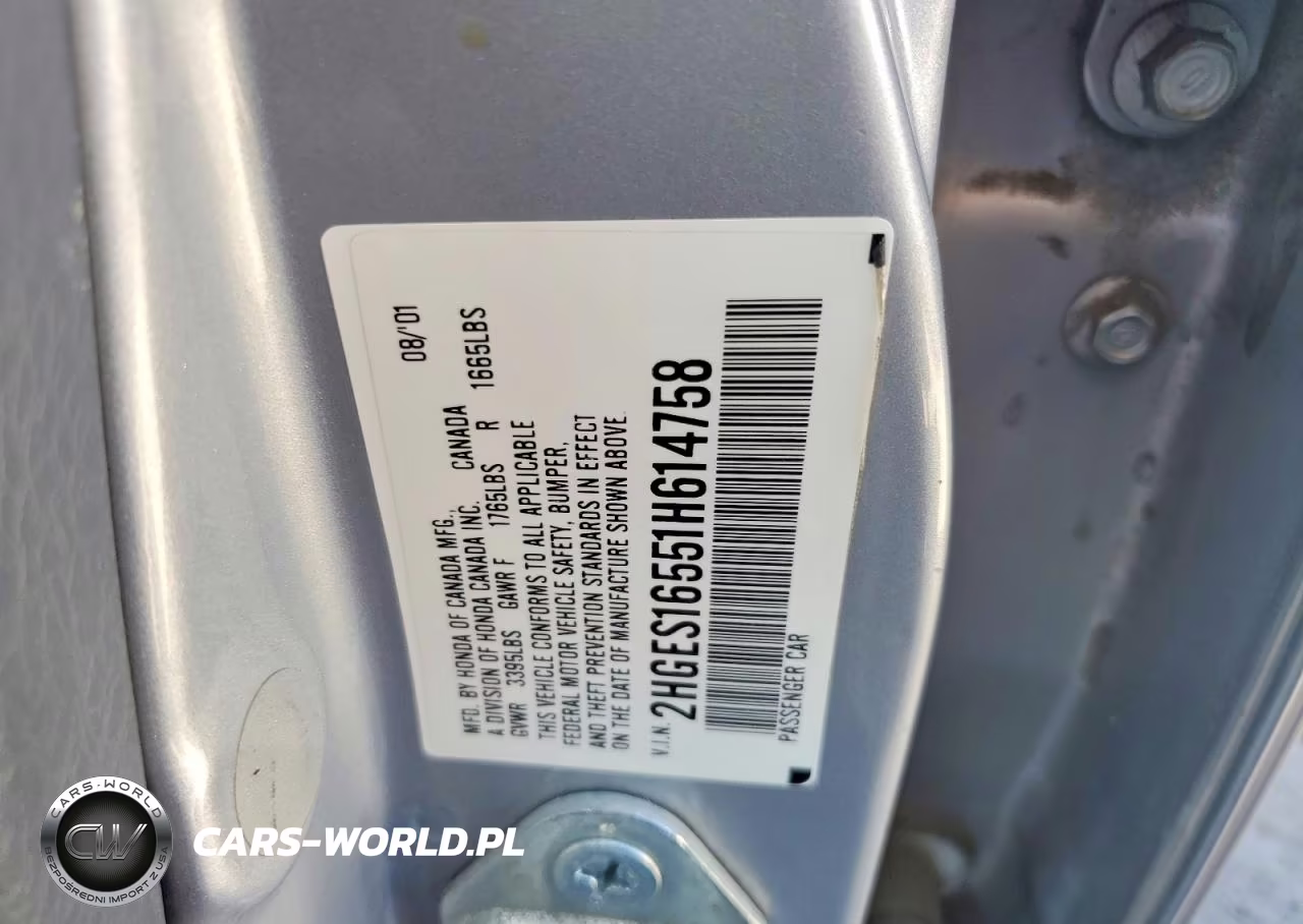 2001 Honda Civic Lx VIN:2HGES16551H614758 - 12